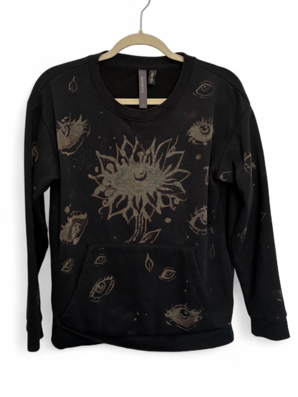 Mondetta Black Boho Eye Graphics Black Sweatshirt